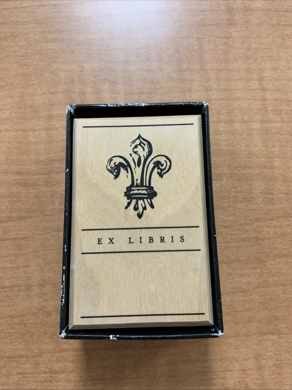 Fleur de Lis Bookplate Stamp